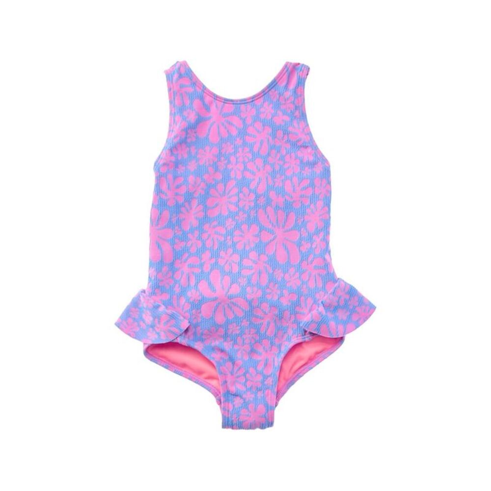 Beach Lingo Girls  Wrap Around Ruffle One-Piece, Pink